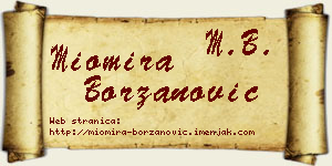Miomira Borzanović vizit kartica
